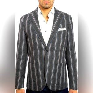 Joe’s Striped Patched Pocket Slim Fit Jacket 46R